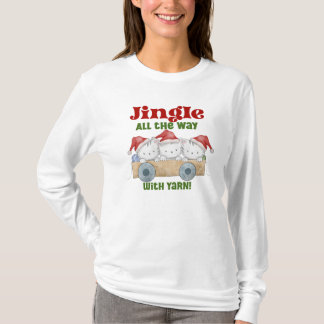 Jul Kittens Jingle med garn T Shirt