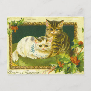 Jul Kittens Vintage vykort