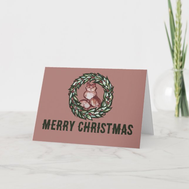 Jul Kitty Katt Julkatterna Högtider             Kort (Framsida)