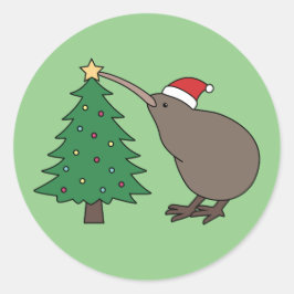 Jul Kiwi Runt Klistermärke