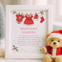 Jul Klädstreck Midnatt Blöja Baby Shower