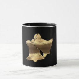 Jul Klockor Black och Guld Festive Elegant Mugg