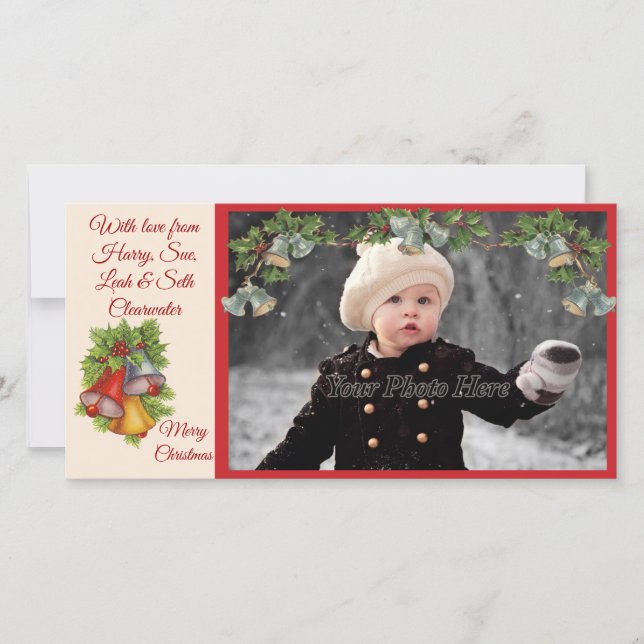 Jul-Klockor-fotokort Julkort (Framsida)