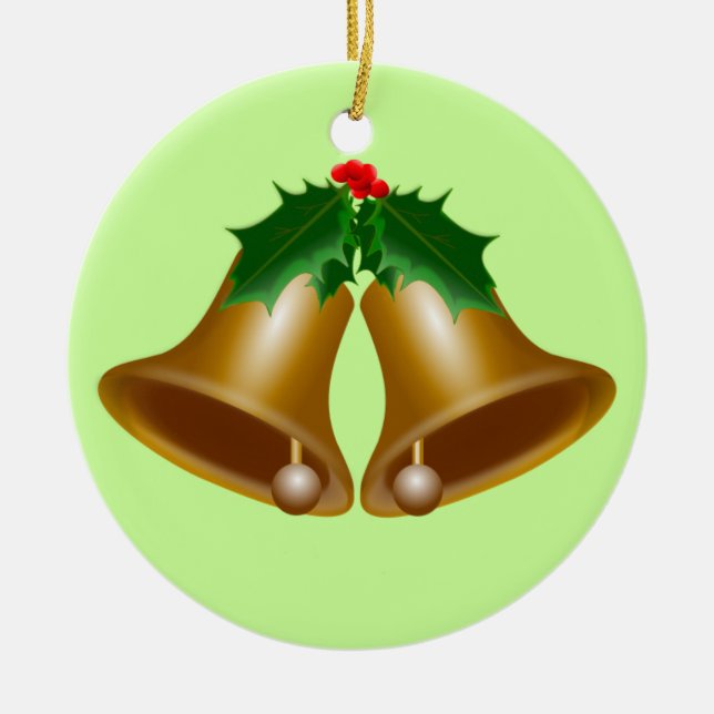 Jul Klockor Julgransprydnad Keramik (Framsidan)