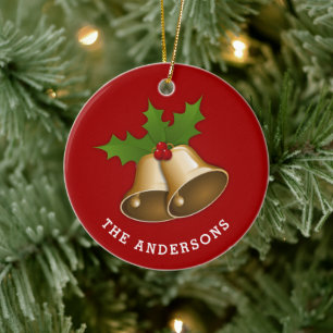  Jul Klockor med Holly Personlig Ceramic O Julgransprydnad Keramik