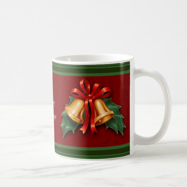Jul Klockor och Holly Löv Red Kaffemugg (Höger)