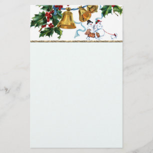 Jul Klockor och Holly Stationery Brevpapper