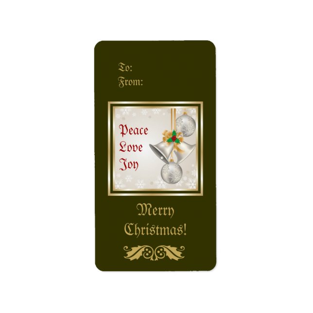 Jul-Klockor och prydnadsföremål Adressetikett (Framsidan)