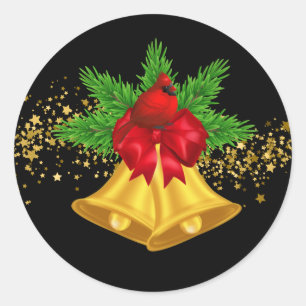 Jul Klockor Stickers Runt Klistermärke