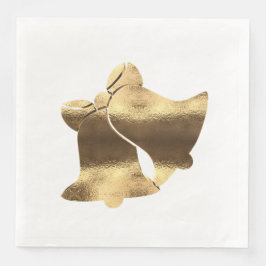 Jul Klockor White och Guld Festive Elegant Pappersservett