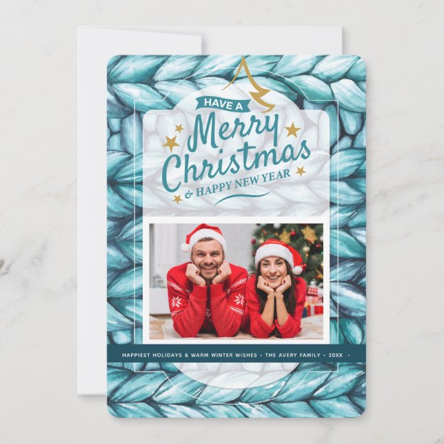 Jul Knittsämfoto Julkort (Framsida)