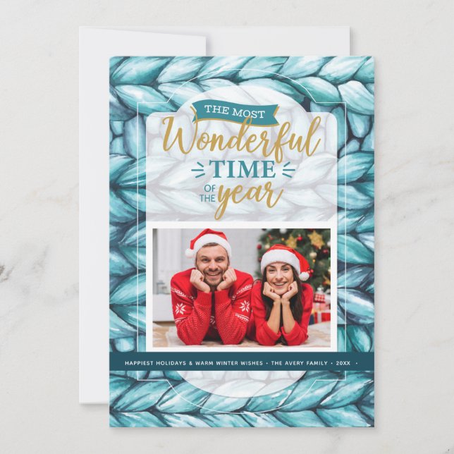 Jul Knittsämfoto Julkort (Framsida)