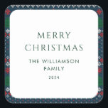Jul Knjuten Mönster Festive Nordic Family Fyrkantigt Klistermärke<br><div class="desc">Vi presenterar vår Anpassningsbar Juldekal från Open House som lovar att sprida helgdag och ange tonen för er festliga sammankomst! Våra unika designade klistermärken fångar helgdag sanna innersta väsen. Oavsett om du är värd för en traditionell familj som träffas, en elegant julmiddag, eller en mysigt öppen hussamling, kommer våra inbjudningar...</div>