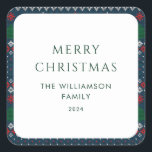Jul Knjuten Mönster Festive Nordic Family Fyrkantigt Klistermärke<br><div class="desc">Vi presenterar vår Anpassningsbar Juldekal från Open House som lovar att sprida helgdag och ange tonen för er festliga sammankomst! Våra unika designade klistermärken fångar helgdag sanna innersta väsen. Oavsett om du är värd för en traditionell familj som träffas, en elegant julmiddag, eller en mysigt öppen hussamling, kommer våra inbjudningar...</div>
