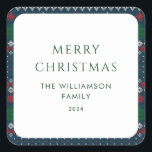 Jul Knjuten Mönster Festive Nordic Family Fyrkantigt Klistermärke<br><div class="desc">Vi presenterar vår Anpassningsbar Juldekal från Open House som lovar att sprida helgdag och ange tonen för er festliga sammankomst! Våra unika designade klistermärken fångar helgdag sanna innersta väsen. Oavsett om du är värd för en traditionell familj som träffas, en elegant julmiddag, eller en mysigt öppen hussamling, kommer våra inbjudningar...</div>
