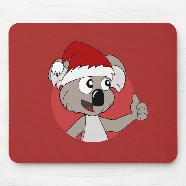 Jul koala tecknad datormusunderlägg musmatta (Framsidan)
