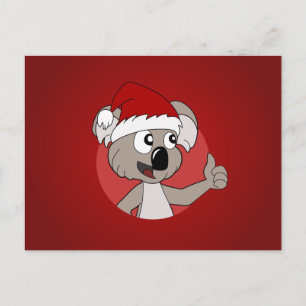 Jul koala tecknad film helg vykort