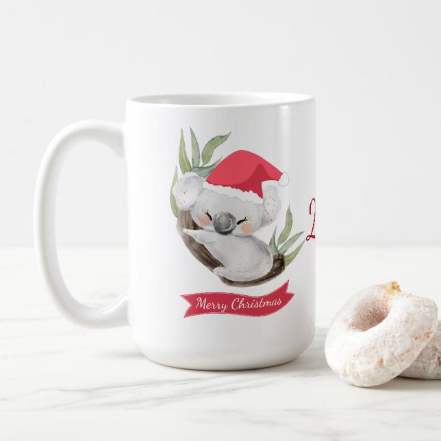 jul Koala Watercolor  Kaffemugg (Med munk)