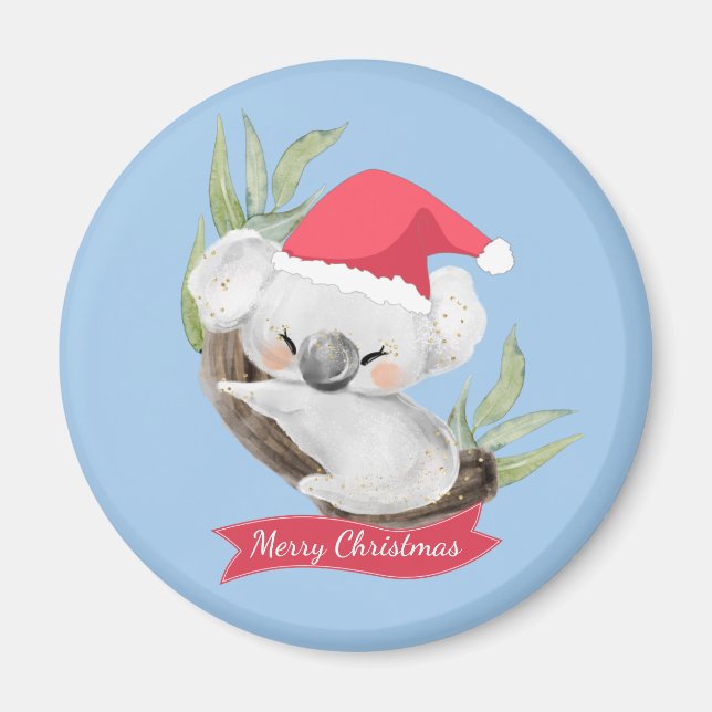 jul Koala Watercolor Magnet (Framsidan)