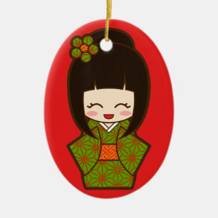 Jul Kokeshi Julgransprydnad Keramik