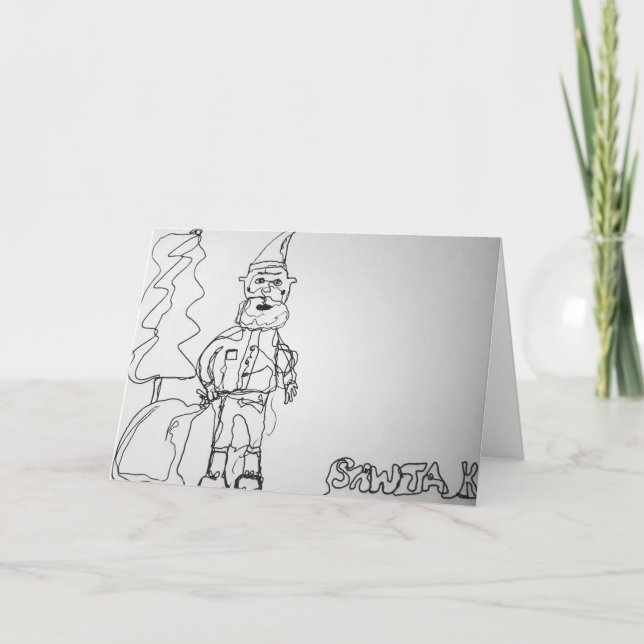 Jul Konturteckning Kort (Framsida)