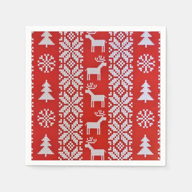 Jul Kor Stitch Pappersservett (Framsidan)