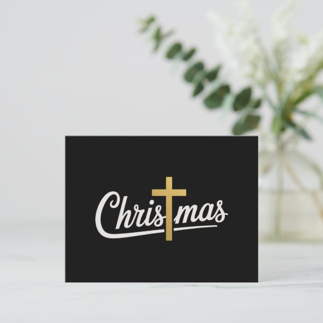 Jul Kors Familj Matchande Jesus Presentidé Helg Vykort (Stående Fram)