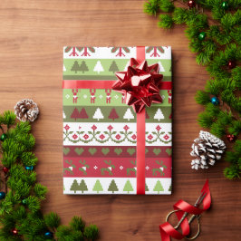 Jul Korsstygn Ingpackningspapper Presentpapper