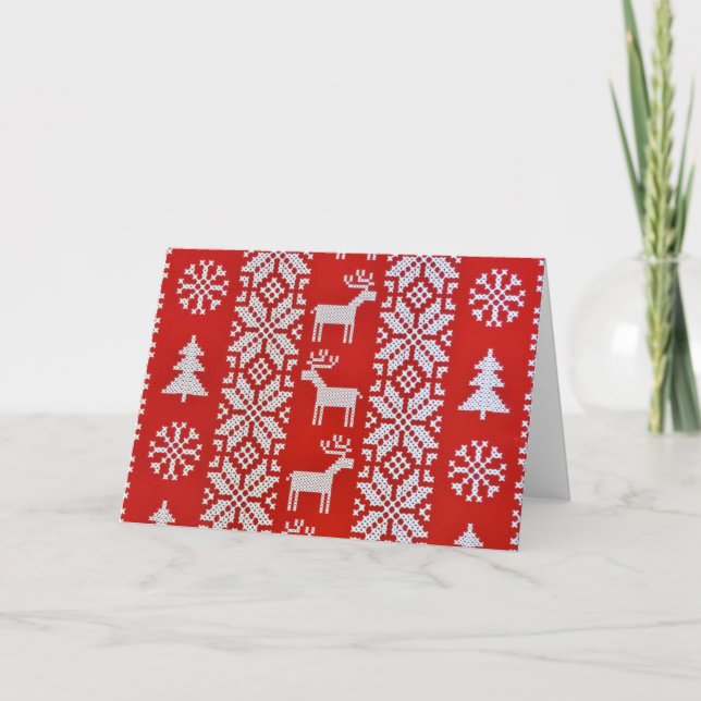 Jul korsstygn kort (Framsida)