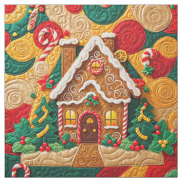Jul Kort utseendet Gingerbröd House Tyg