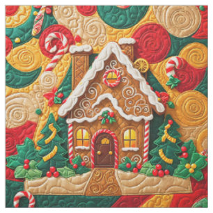 Jul Kort utseendet Gingerbröd House Tyg