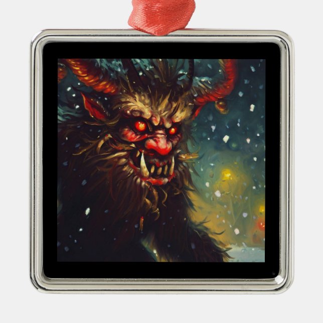 Jul Krampus 4 Julgransprydnad Metall (Framsidan)