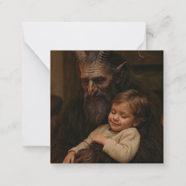 Jul Krampus Anteckningskort (Framsida)