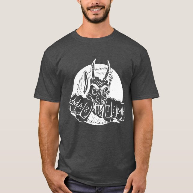 Jul Krampus-flicka T Shirt (Framsida)