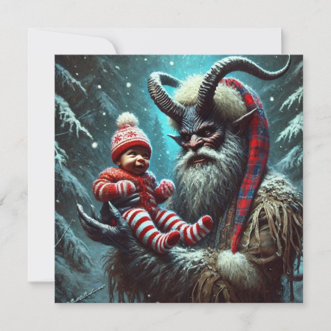 Jul Krampus Julkort (Framsida)