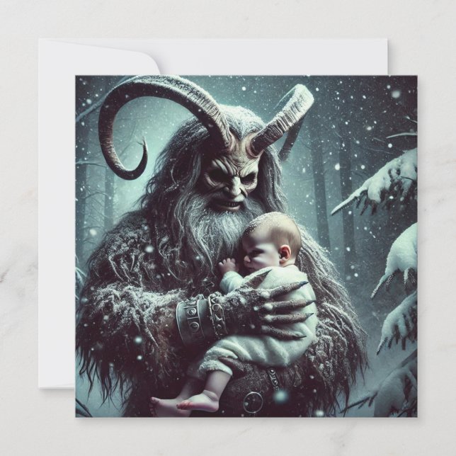 Jul Krampus Julkort (Framsida)