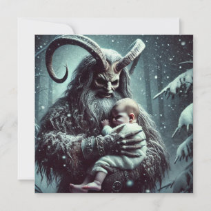 Jul Krampus Julkort