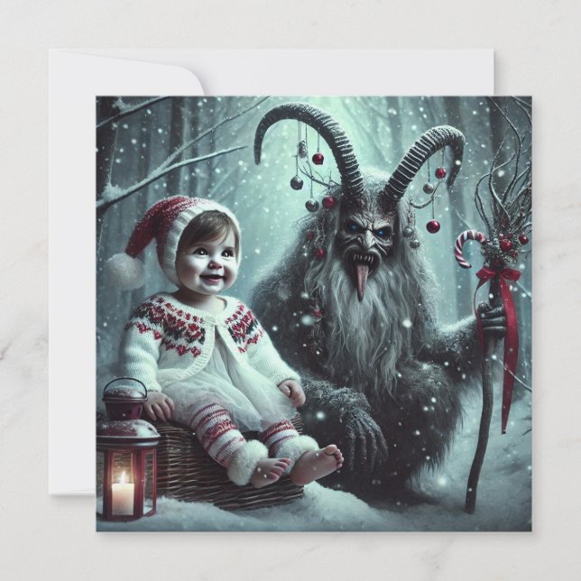 Jul Krampus Julkort (Framsida)
