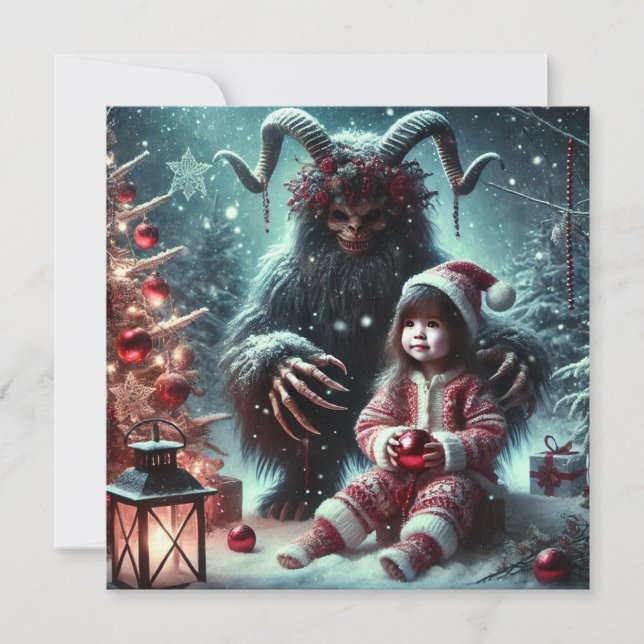 Jul Krampus Julkort (Framsida)