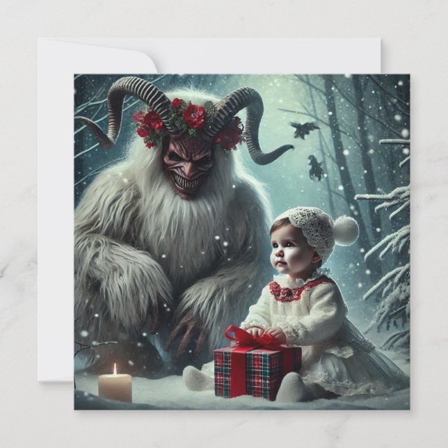 Jul Krampus Julkort (Framsida)
