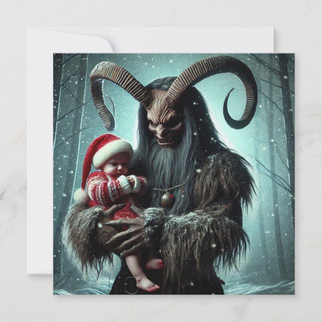 Jul Krampus Julkort (Framsida)