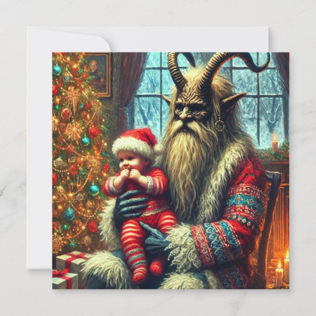 Jul Krampus Julkort (Framsida)