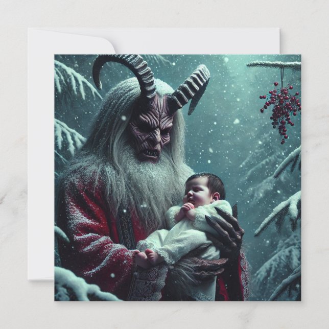 Jul Krampus Julkort (Framsida)