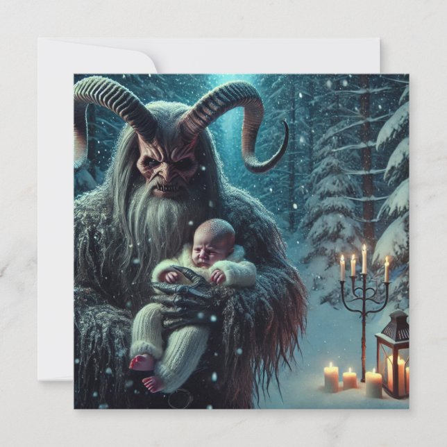 Jul Krampus Julkort (Framsida)
