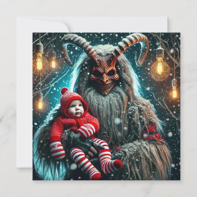 Jul Krampus Julkort (Framsida)