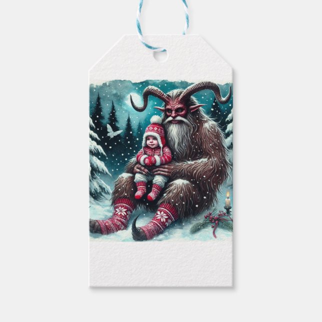 Jul Krampus Presentetikett (Framsidan)