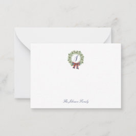 Jul Kransslinga presentkort brevpapper monogram Anteckningskort