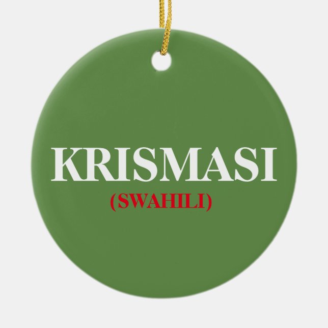 Jul Krismasi Afrikas julprydnad Julgransprydnad Keramik (Framsidan)