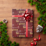 Jul - kristen text på röd presentpapper<br><div class="desc">Christian guld och vit jultext med stjärnor på abstrakten svart och röd bakgrund</div>