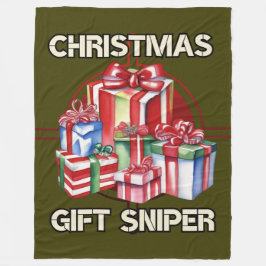 Jul, krypskytte, gåva, armé fleecefilt